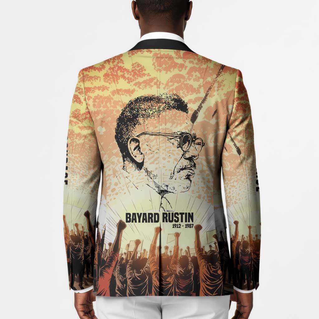 Bayard Rustin Blazer with Radical Nonviolence Design Protest Crowd and Courage Civil Rights Tribute - Wonder Print Shop