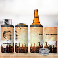 Bayard Rustin 4 in 1 Can Cooler Tumbler with Radical Nonviolence Design Protest Crowd and Courage Civil Rights Tribute - Wonder Print Shop