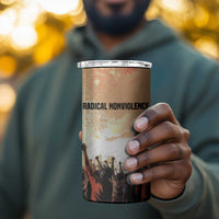 Bayard Rustin 4 in 1 Can Cooler Tumbler with Radical Nonviolence Design Protest Crowd and Courage Civil Rights Tribute - Wonder Print Shop
