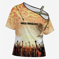 Bayard Rustin Cross Shoulder Shirt with Radical Nonviolence Design Protest Crowd and Courage Civil Rights Tribute - Wonder Print Shop