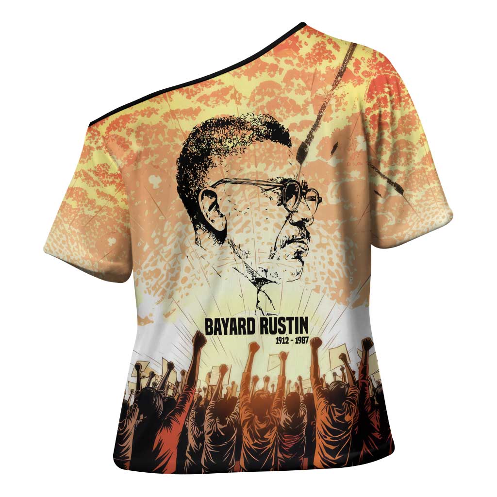 Bayard Rustin Cross Shoulder Shirt with Radical Nonviolence Design Protest Crowd and Courage Civil Rights Tribute - Wonder Print Shop