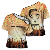 Bayard Rustin Cross Shoulder Shirt with Radical Nonviolence Design Protest Crowd and Courage Civil Rights Tribute - Wonder Print Shop