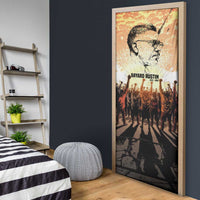Bayard Rustin Door Cover with Radical Nonviolence Design Protest Crowd and Courage Civil Rights Tribute - Wonder Print Shop