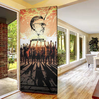 Bayard Rustin Door Cover with Radical Nonviolence Design Protest Crowd and Courage Civil Rights Tribute - Wonder Print Shop