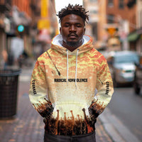 Bayard Rustin Hoodie with Radical Nonviolence Design Protest Crowd and Courage Civil Rights Tribute - Wonder Print Shop
