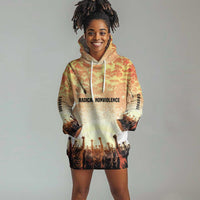 Bayard Rustin Hoodie Dress with Radical Nonviolence Design Protest Crowd and Courage Civil Rights Tribute - Wonder Print Shop