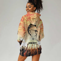 Bayard Rustin Hoodie Dress with Radical Nonviolence Design Protest Crowd and Courage Civil Rights Tribute - Wonder Print Shop