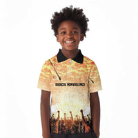 Bayard Rustin Kid Polo Shirt with Radical Nonviolence Design Protest Crowd and Courage Civil Rights Tribute - Wonder Print Shop