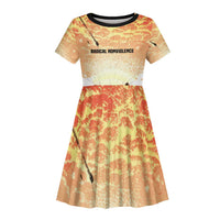 Bayard Rustin Kid Short Sleeve Dress with Radical Nonviolence Design Protest Crowd and Courage Civil Rights Tribute - Wonder Print Shop