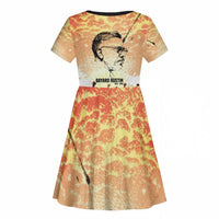 Bayard Rustin Kid Short Sleeve Dress with Radical Nonviolence Design Protest Crowd and Courage Civil Rights Tribute - Wonder Print Shop