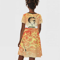 Bayard Rustin Kid Short Sleeve Dress with Radical Nonviolence Design Protest Crowd and Courage Civil Rights Tribute - Wonder Print Shop