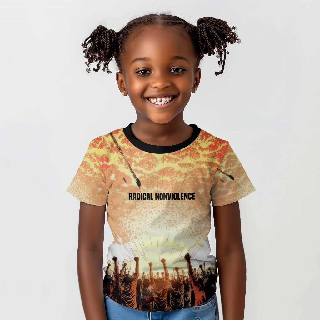 Bayard Rustin Kid T shirt with Radical Nonviolence Design Protest Crowd and Courage Civil Rights Tribute - Wonder Print Shop