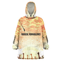 Bayard Rustin Kid Wearable Blanket Hoodie with Radical Nonviolence Design Protest Crowd and Courage Civil Rights Tribute - Wonder Print Shop