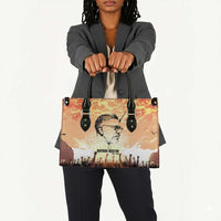 Bayard Rustin Leather Bag with Radical Nonviolence Design Protest Crowd and Courage Civil Rights Tribute - Wonder Print Shop
