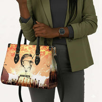 Bayard Rustin Leather Bag with Radical Nonviolence Design Protest Crowd and Courage Civil Rights Tribute - Wonder Print Shop