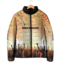 Bayard Rustin Padded Jacket with Radical Nonviolence Design Protest Crowd and Courage Civil Rights Tribute - Wonder Print Shop