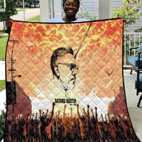 Bayard Rustin Quilt with Radical Nonviolence Design Protest Crowd and Courage Civil Rights Tribute - Wonder Print Shop