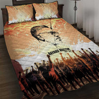 Bayard Rustin Quilt Bed Set with Radical Nonviolence Design Protest Crowd and Courage Civil Rights Tribute - Wonder Print Shop