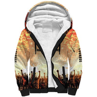 Bayard Rustin Sherpa Hoodie with Radical Nonviolence Design Protest Crowd and Courage Civil Rights Tribute - Wonder Print Shop