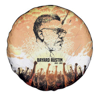Bayard Rustin Spare Tire Cover with Radical Nonviolence Design Protest Crowd and Courage Civil Rights Tribute - Wonder Print Shop