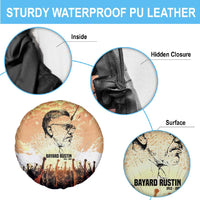 Bayard Rustin Spare Tire Cover with Radical Nonviolence Design Protest Crowd and Courage Civil Rights Tribute - Wonder Print Shop