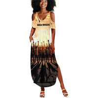 Bayard Rustin Summer Maxi Dress with Radical Nonviolence Design Protest Crowd and Courage Civil Rights Tribute - Wonder Print Shop