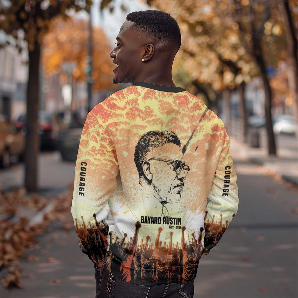 Bayard Rustin Sweatshirt with Radical Nonviolence Design Protest Crowd and Courage Civil Rights Tribute - Wonder Print Shop