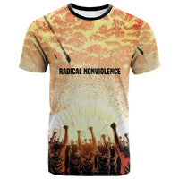 Bayard Rustin T shirt with Radical Nonviolence Design Protest Crowd and Courage Civil Rights Tribute - Wonder Print Shop
