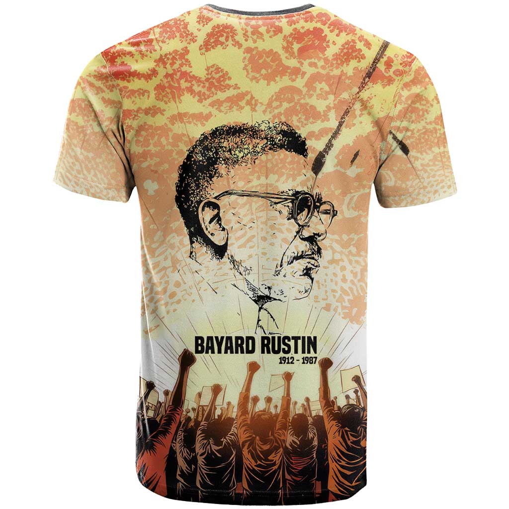 Bayard Rustin T shirt with Radical Nonviolence Design Protest Crowd and Courage Civil Rights Tribute - Wonder Print Shop