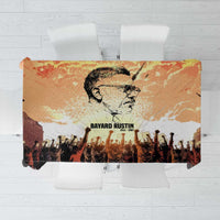Bayard Rustin Tablecloth with Radical Nonviolence Design Protest Crowd and Courage Civil Rights Tribute - Wonder Print Shop