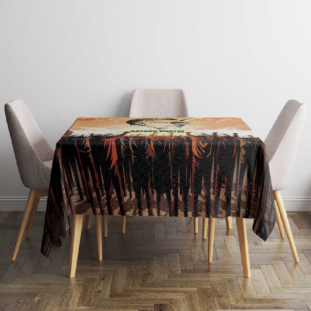 Bayard Rustin Tablecloth with Radical Nonviolence Design Protest Crowd and Courage Civil Rights Tribute - Wonder Print Shop
