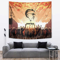 Bayard Rustin Tapestry with Radical Nonviolence Design Protest Crowd and Courage Civil Rights Tribute - Wonder Print Shop