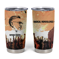Bayard Rustin Tumbler Cup with Radical Nonviolence Design Protest Crowd and Courage Civil Rights Tribute - Wonder Print Shop