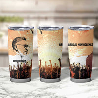 Bayard Rustin Tumbler Cup with Radical Nonviolence Design Protest Crowd and Courage Civil Rights Tribute - Wonder Print Shop