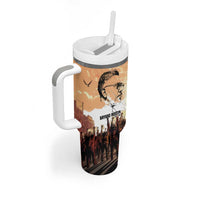 Bayard Rustin Tumbler With Handle with Radical Nonviolence Design Protest Crowd and Courage Civil Rights Tribute - Wonder Print Shop