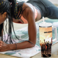 Bayard Rustin Tumbler With Handle with Radical Nonviolence Design Protest Crowd and Courage Civil Rights Tribute - Wonder Print Shop