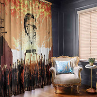 Bayard Rustin Window Curtain with Radical Nonviolence Design Protest Crowd and Courage Civil Rights Tribute - Wonder Print Shop