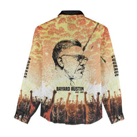 Bayard Rustin Women Casual Shirt with Radical Nonviolence Design Protest Crowd and Courage Civil Rights Tribute - Wonder Print Shop
