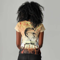 Bayard Rustin Women V-Neck T-Shirt with Radical Nonviolence Design Protest Crowd and Courage Civil Rights Tribute - Wonder Print Shop