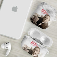 Booker T. Washington AirPods Case Halftone Portrait Design Tilling a Field Quote Historical Civil Rights Tribute - Wonder Print Shop
