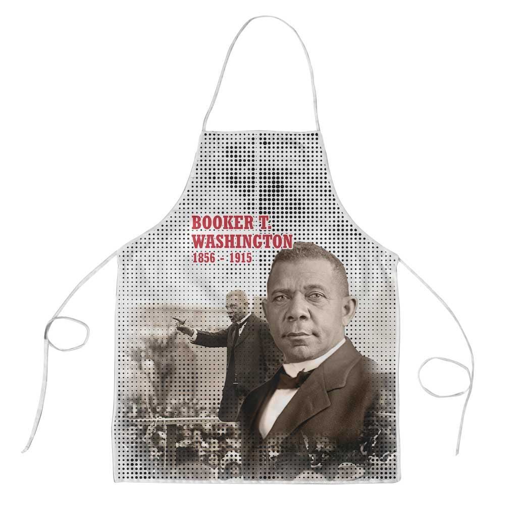 Booker T. Washington Apron Halftone Portrait Design Tilling a Field Quote Historical Civil Rights Tribute - Wonder Print Shop