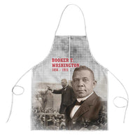 Booker T. Washington Apron Halftone Portrait Design Tilling a Field Quote Historical Civil Rights Tribute - Wonder Print Shop