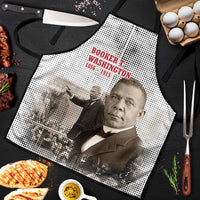 Booker T. Washington Apron Halftone Portrait Design Tilling a Field Quote Historical Civil Rights Tribute - Wonder Print Shop