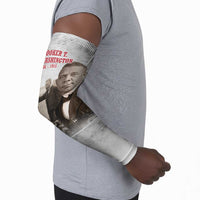 Booker T. Washington Arm Sleeves Halftone Portrait Design Tilling a Field Quote Historical Civil Rights Tribute - Wonder Print Shop