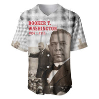Booker T. Washington Baseball Jersey Halftone Portrait Design Tilling a Field Quote Historical Civil Rights Tribute TS04
