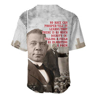 Booker T. Washington Baseball Jersey Halftone Portrait Design Tilling a Field Quote Historical Civil Rights Tribute TS04