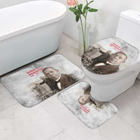 Booker T. Washington Bathroom Set Halftone Portrait Design Tilling a Field Quote Historical Civil Rights Tribute - Wonder Print Shop