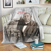 Booker T. Washington Blanket Halftone Portrait Design Tilling a Field Quote Historical Civil Rights Tribute - Wonder Print Shop