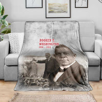 Booker T. Washington Blanket Halftone Portrait Design Tilling a Field Quote Historical Civil Rights Tribute - Wonder Print Shop