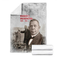 Booker T. Washington Blanket Halftone Portrait Design Tilling a Field Quote Historical Civil Rights Tribute - Wonder Print Shop